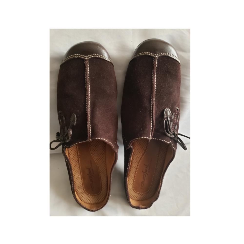 Natural Soul brown slide on loafers